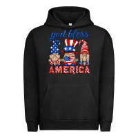 Pigment Black god bless america gnome Urban Hoodie - HRA Design Shop