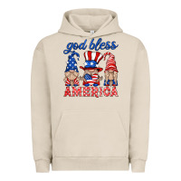 Pigment French Oak god bless america gnome Urban Hoodie - HRA Design Shop