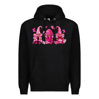 Black breast cancer gnomies Premium Hoodie - FaDigitalArtStudio