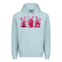 Blue Mist breast cancer gnomies Premium Hoodie - FaDigitalArtStudio