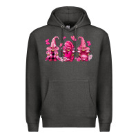 Charcoal Heather breast cancer gnomies Premium Hoodie - FaDigitalArtStudio