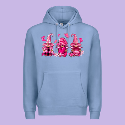 Breast Cancer Gnomies Premium Hoodie Designed By Fadigitalartstudio