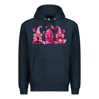 Navy breast cancer gnomies Premium Hoodie - FaDigitalArtStudio
