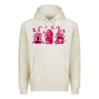Oatmeal Heather breast cancer gnomies Premium Hoodie - FaDigitalArtStudio
