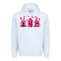 White breast cancer gnomies Premium Hoodie - FaDigitalArtStudio