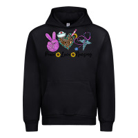 Black peace love nursing Urban Hoodie - CowhideDigitalArt