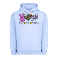 Pigment Grape Ice peace love nursing Urban Hoodie - CowhideDigitalArt