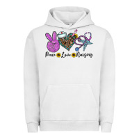 Pigment Lunar Rock peace love nursing Urban Hoodie - CowhideDigitalArt