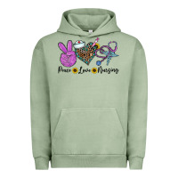 Pigment Oil Green peace love nursing Urban Hoodie - CowhideDigitalArt
