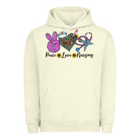 Pigment Pistachio peace love nursing Urban Hoodie - CowhideDigitalArt