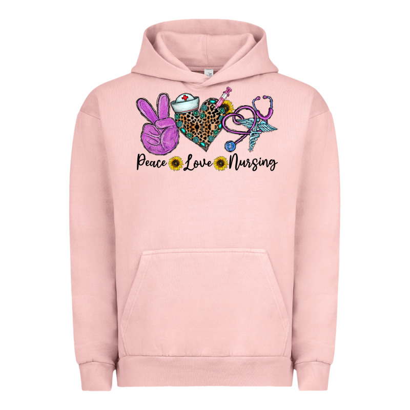 Peace Love Nursing Urban Hoodie by CowhideDigitalArt | Teevron