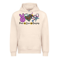 Sandshell peace love nursing Urban Hoodie - CowhideDigitalArt