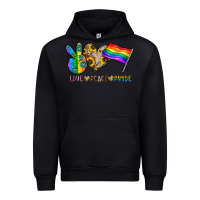 Black peace love pride Urban Hoodie - CowhideDigitalArt