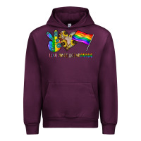 Mauve Wine peace love pride Urban Hoodie - CowhideDigitalArt