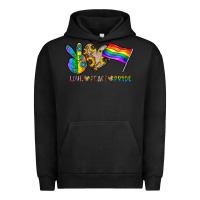 Pigment Black peace love pride Urban Hoodie - CowhideDigitalArt