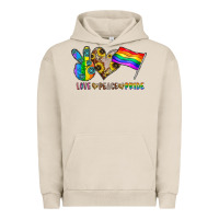 Pigment French Oak peace love pride Urban Hoodie - CowhideDigitalArt