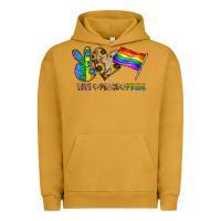 Pigment Peanut Butter peace love pride Urban Hoodie - CowhideDigitalArt