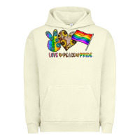 Pigment Pistachio peace love pride Urban Hoodie - CowhideDigitalArt