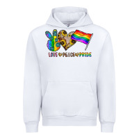 White peace love pride Urban Hoodie - CowhideDigitalArt