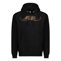 Black brown moustache fa element Premium Hoodie - FaDigitalArtStudio