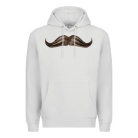 Dove Grey brown moustache fa element Premium Hoodie - FaDigitalArtStudio