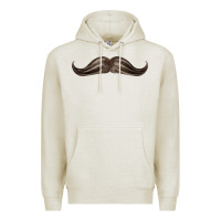 Oatmeal Heather brown moustache fa element Premium Hoodie - FaDigitalArtStudio