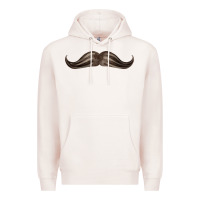 Pale Pink brown moustache fa element Premium Hoodie - FaDigitalArtStudio
