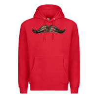 Red brown moustache fa element Premium Hoodie - FaDigitalArtStudio