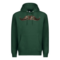 Sports Green brown moustache fa element Premium Hoodie - FaDigitalArtStudio