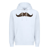 White brown moustache fa element Premium Hoodie - FaDigitalArtStudio