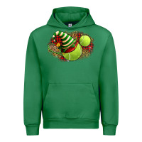 Emerald Tennis Christmas With Racket And Hat Urban Hoodie - FaDigitalArtStudio