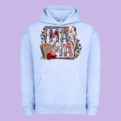 Mama Baseball Urban Hoodie Designed By Racoondesign