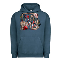 Pigment Midnight Navy mama baseball Urban Hoodie - RacoonDesign