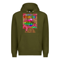 Army Green lgbtq kiss me  can cooler Premium Hoodie - HRA Design Shop