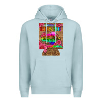 Blue Mist lgbtq kiss me  can cooler Premium Hoodie - HRA Design Shop