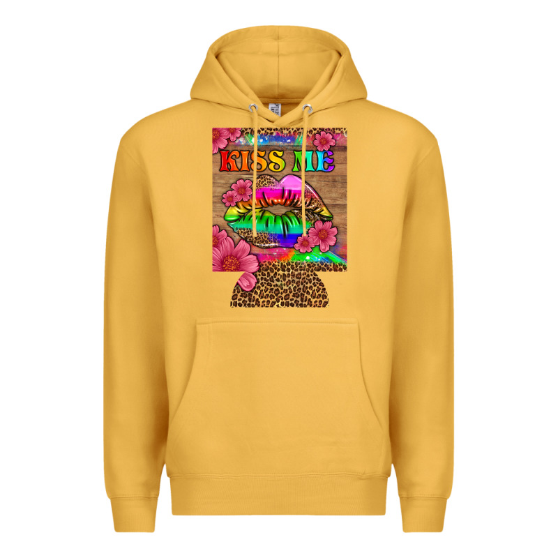 Lgbtq Kiss Me  Can Cooler Premium Hoodie by HRA Design Shop | Teevron