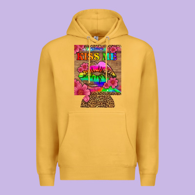 Lgbtq Kiss Me  Can Cooler Premium Hoodie Designed By Hra Design Shop