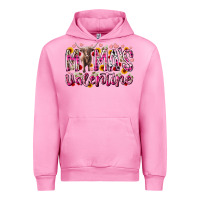 Fuchsia Pink mama is valentine Urban Hoodie - RacoonDesign