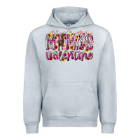 Heather Grey mama is valentine Urban Hoodie - RacoonDesign