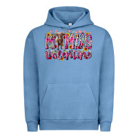 Pigment Pebble Blue mama is valentine Urban Hoodie - RacoonDesign