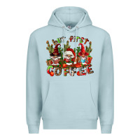 Blue Mist but first coffee Premium Hoodie - FaDigitalArtStudio
