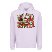 Lilac but first coffee Premium Hoodie - FaDigitalArtStudio