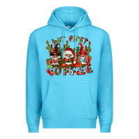Ocean Blue but first coffee Premium Hoodie - FaDigitalArtStudio
