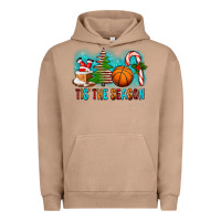 Pigment Burro Tis The Season Christmas With Basketball And Candy Cane Urban Hoodie - FaDigitalArtStudio