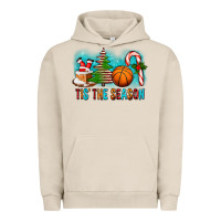 Pigment French Oak Tis The Season Christmas With Basketball And Candy Cane Urban Hoodie - FaDigitalArtStudio