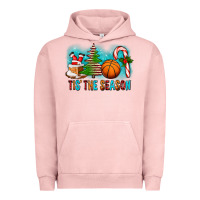 Tis The Season Christmas With Basketball And Candy Cane Urban Hoodie | Teevron