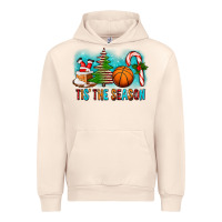 Sandshell Tis The Season Christmas With Basketball And Candy Cane Urban Hoodie - FaDigitalArtStudio