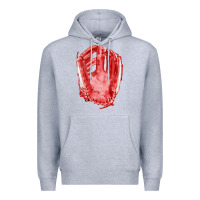 Heather Grey Catchers Mitt Fa Element Premium Hoodie - FaDigitalArtStudio