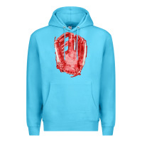 Ocean Blue Catchers Mitt Fa Element Premium Hoodie - FaDigitalArtStudio