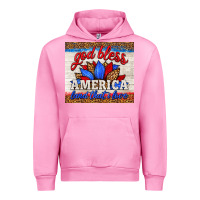 Fuchsia Pink god bless america land that i love Urban Hoodie - HRA Design Shop